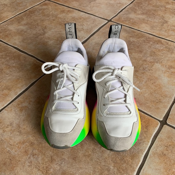 STELLA McCARTNEY Eclypse Low Top Platform Rainbow Sneakers. - Picture 5 of 12